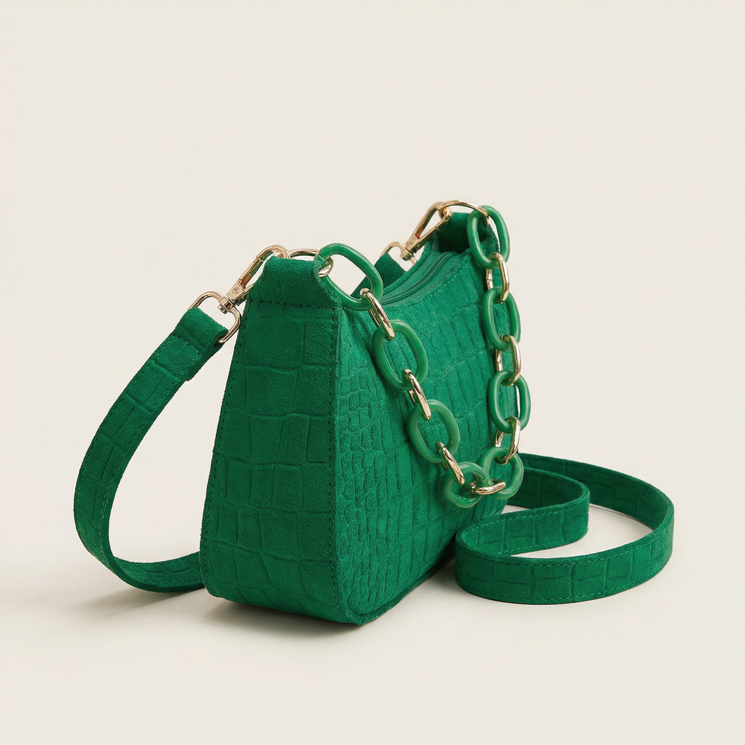 The Vancore Emerald Stone Bag — A Jewel of Structured Elegance